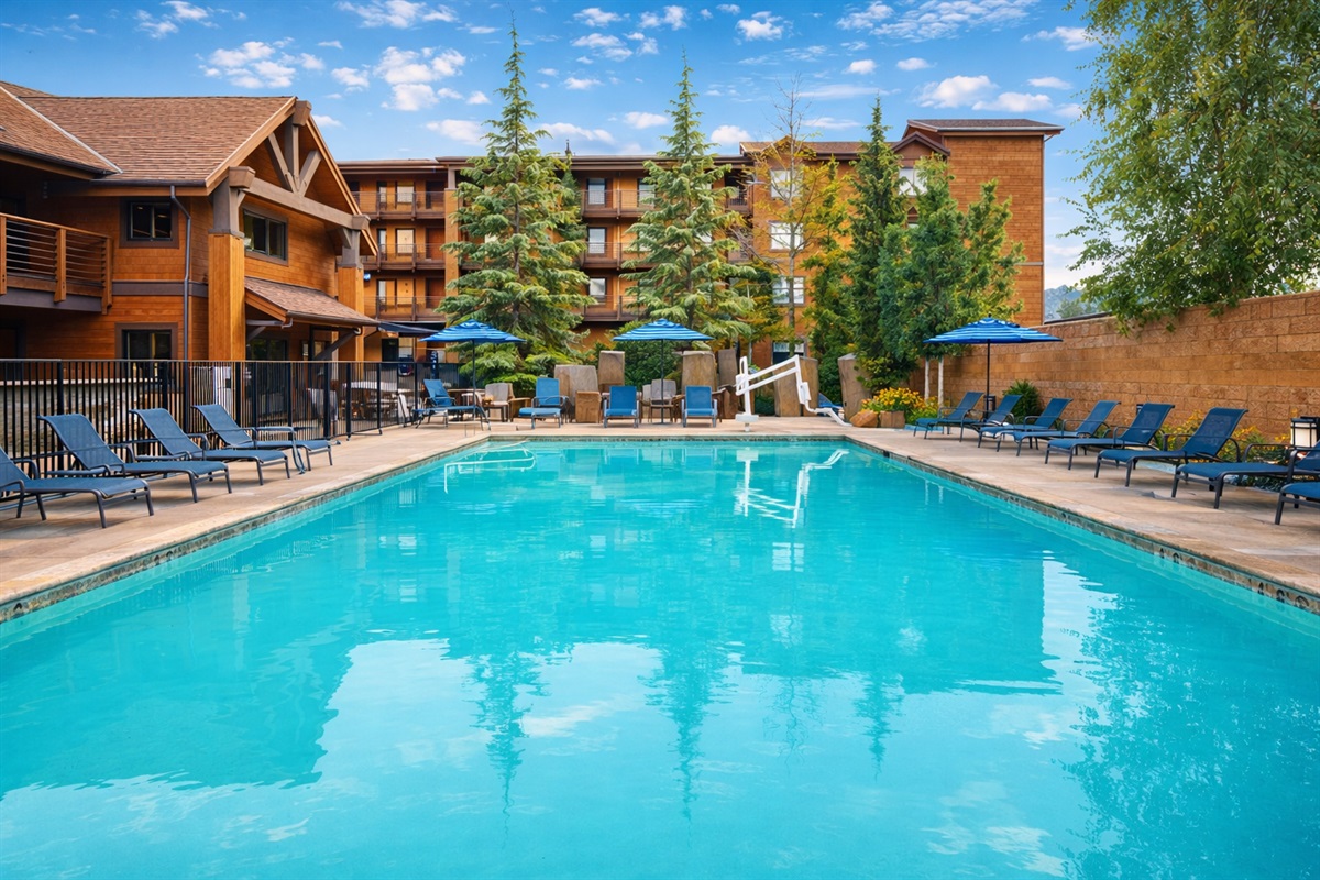 Outdoor communal swimming pool