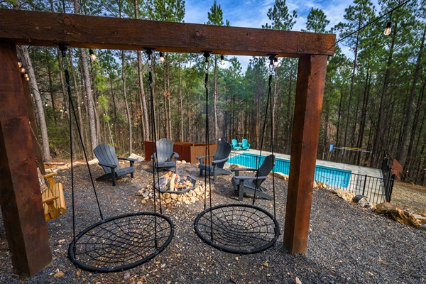 End your day by the fire, surrounded by nothing but peaceful nature