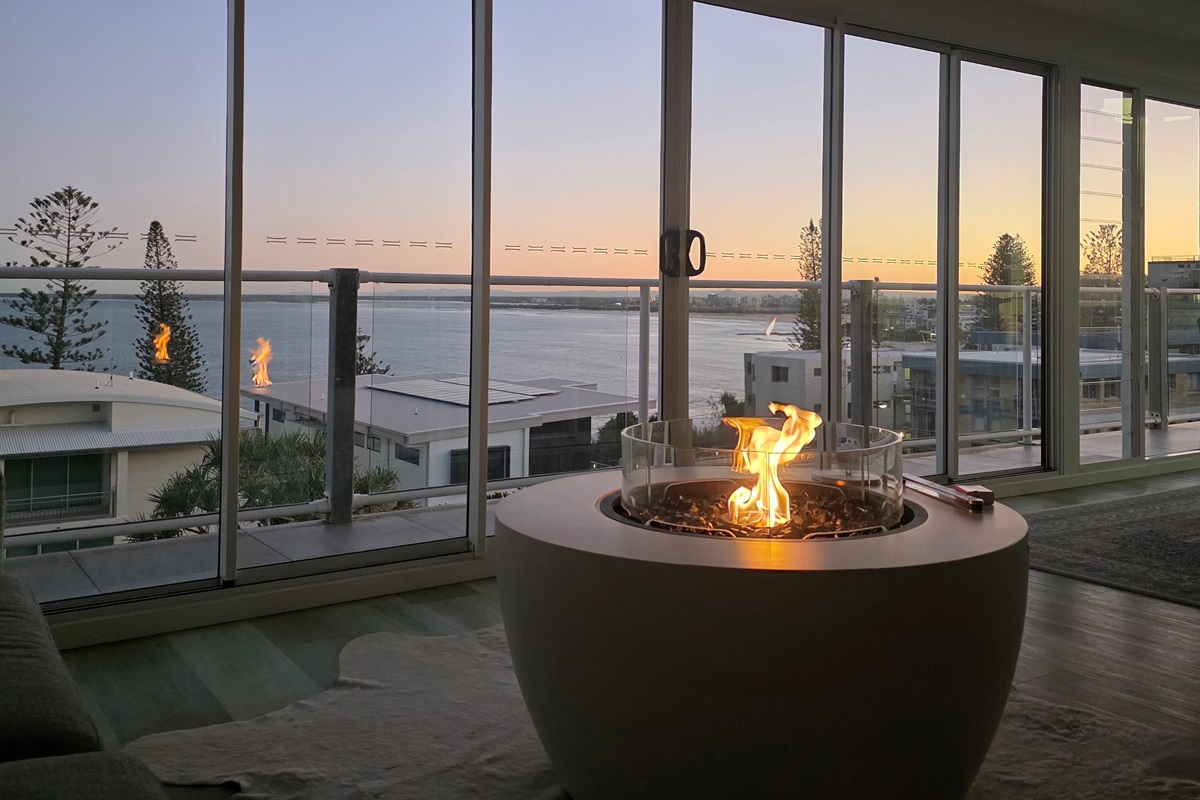 Panoramic views of Kings Beach, Bribie Island, Moreton Island and the Glasshouse Mountains!
