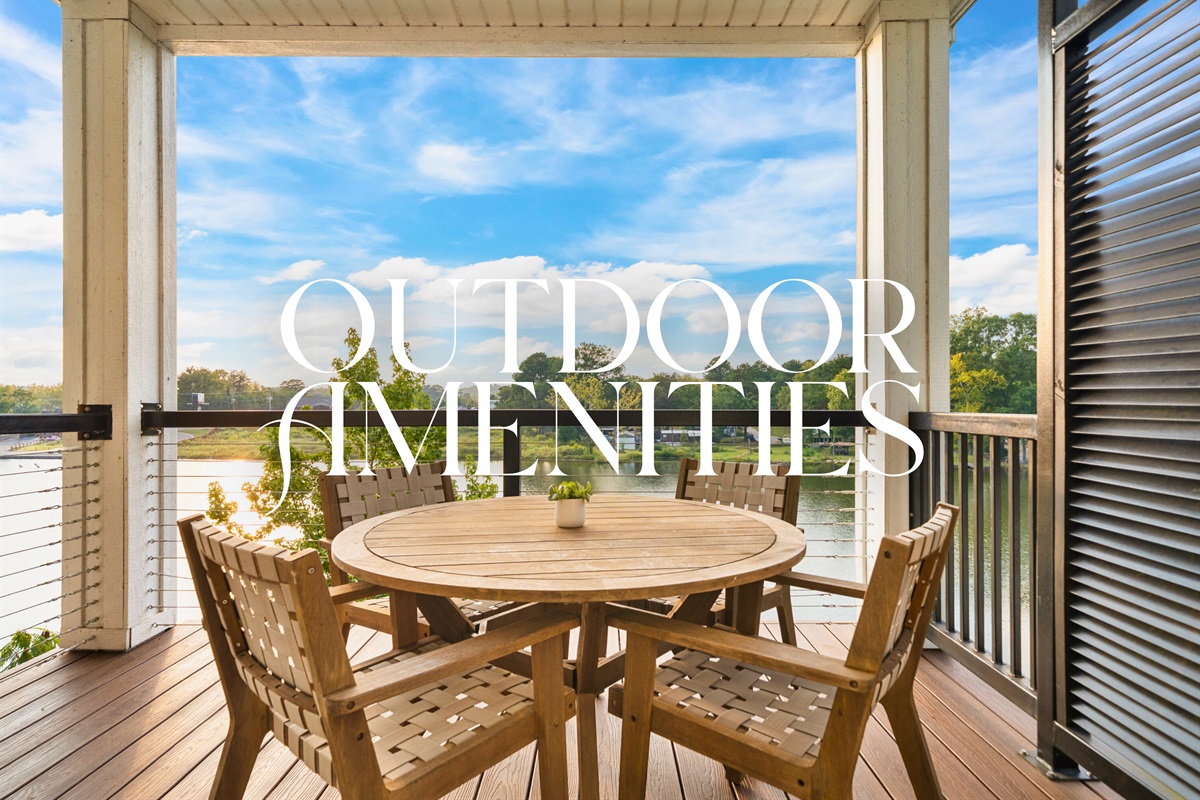 Outdoor dining setup perfect for morning coffee or sunset meals.