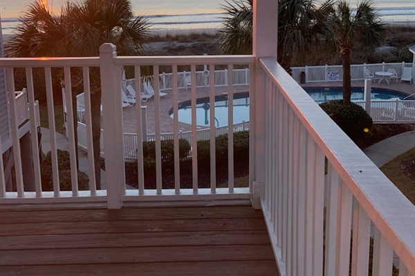Enjoy sunrise from your private balcony in the master suite.  