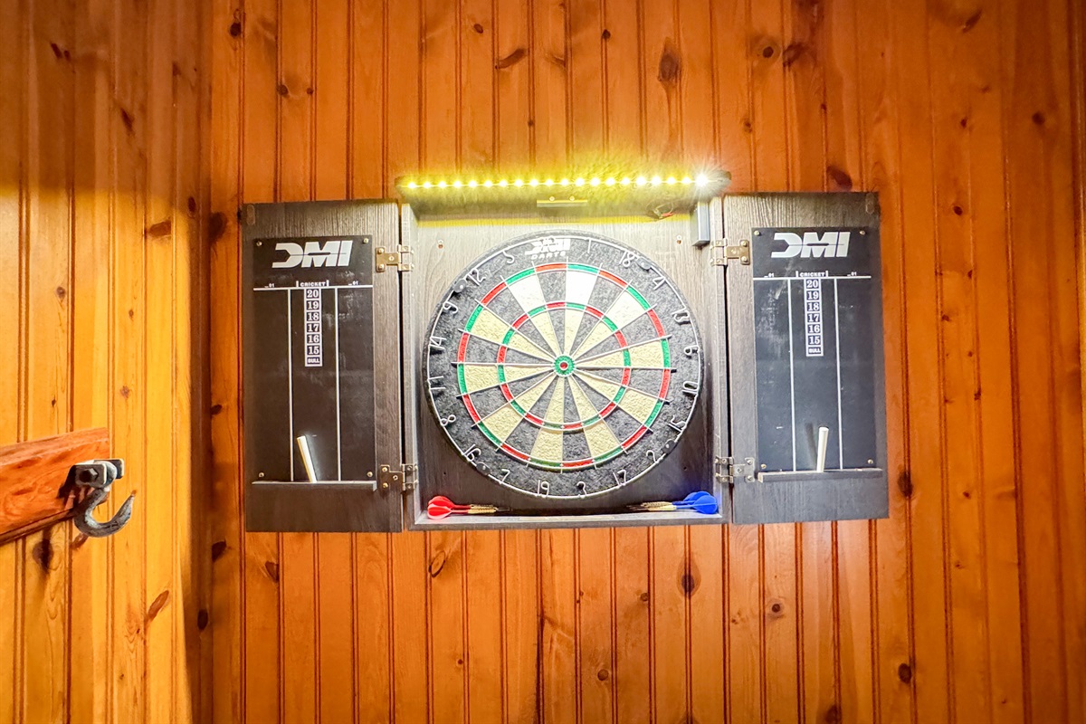 Dart board in the Foyer