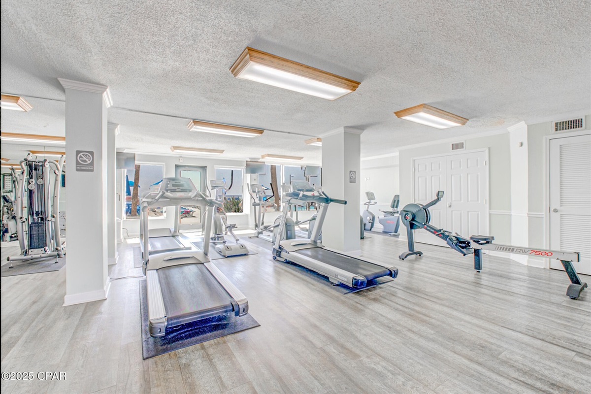 Beachfront Gym! You can view the beach while working out!