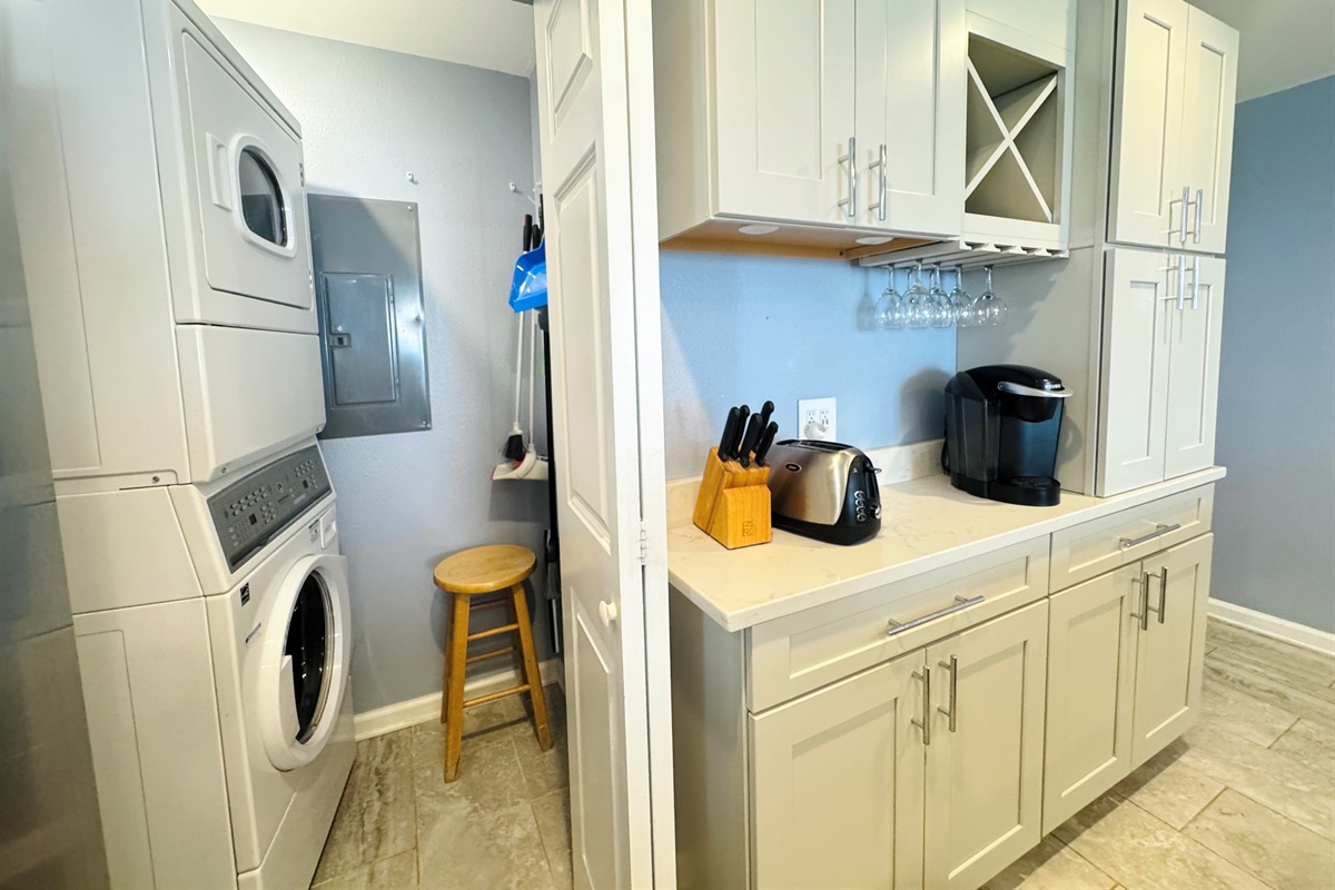 It comes with a washer and dryer in the unit!