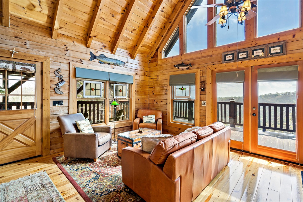 Cozy seating in the main level living room