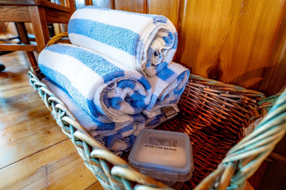 Enjoy our complimentary Lake towels for all guests.