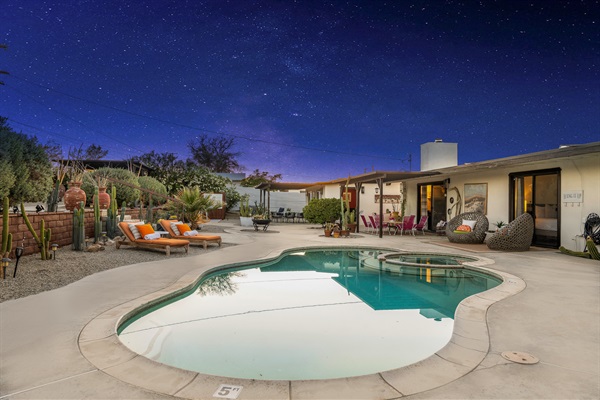 Pool at dusk