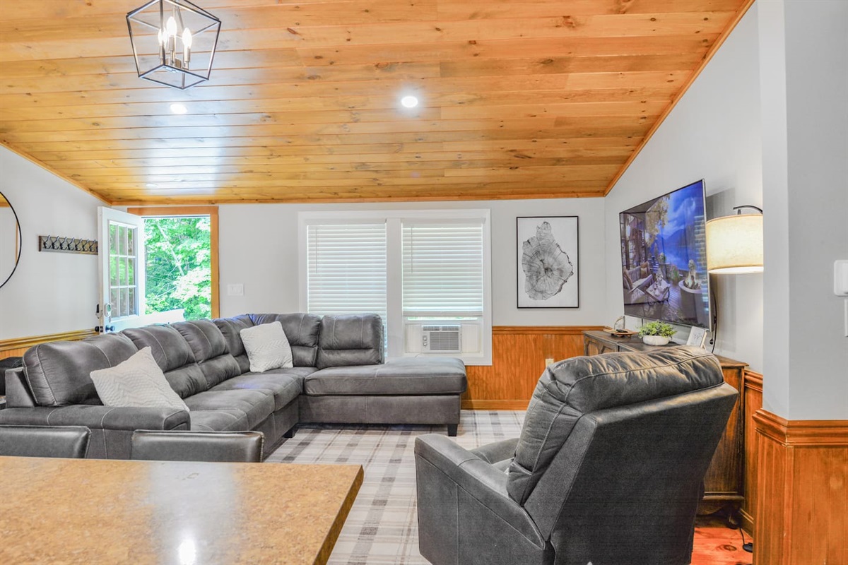 Very open concept living room ready for whole family! 