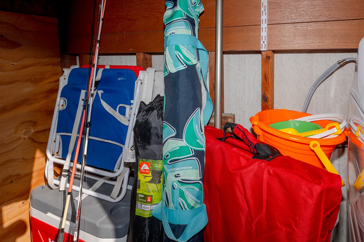 Beach gear, fishing gear, etc.