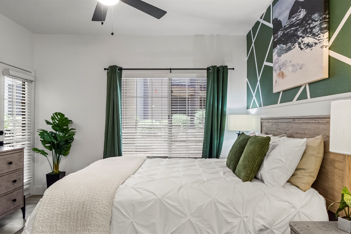 Relax in a bedroom filled with warmth and charm.