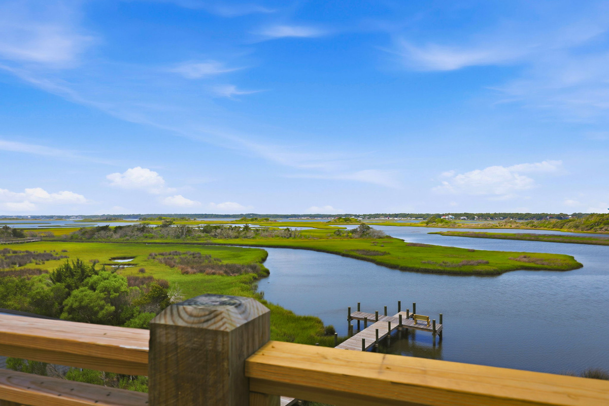 Enjoy breathtaking panoramic marsh views, where winding waterways and coastal wildlife create a tranquil backdrop throughout the day