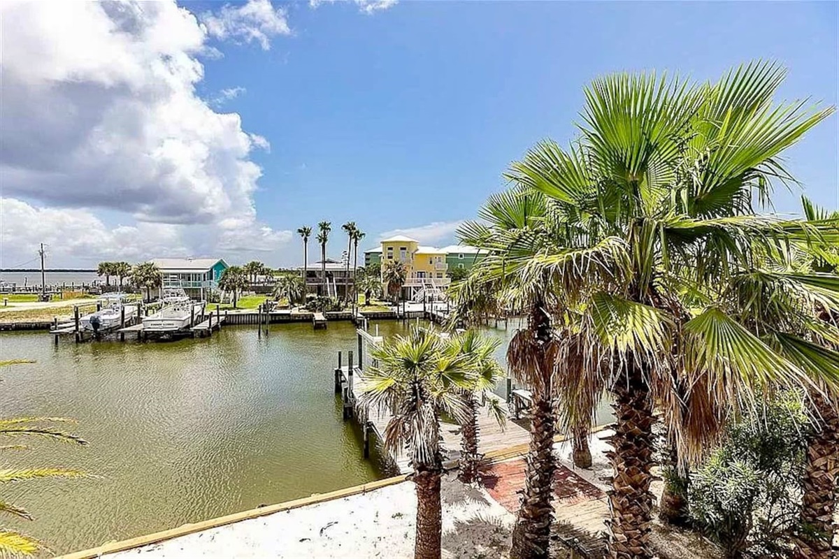 Waterfront Oasis: Stunning views of palm trees and the serene bay await your perfect getaway!