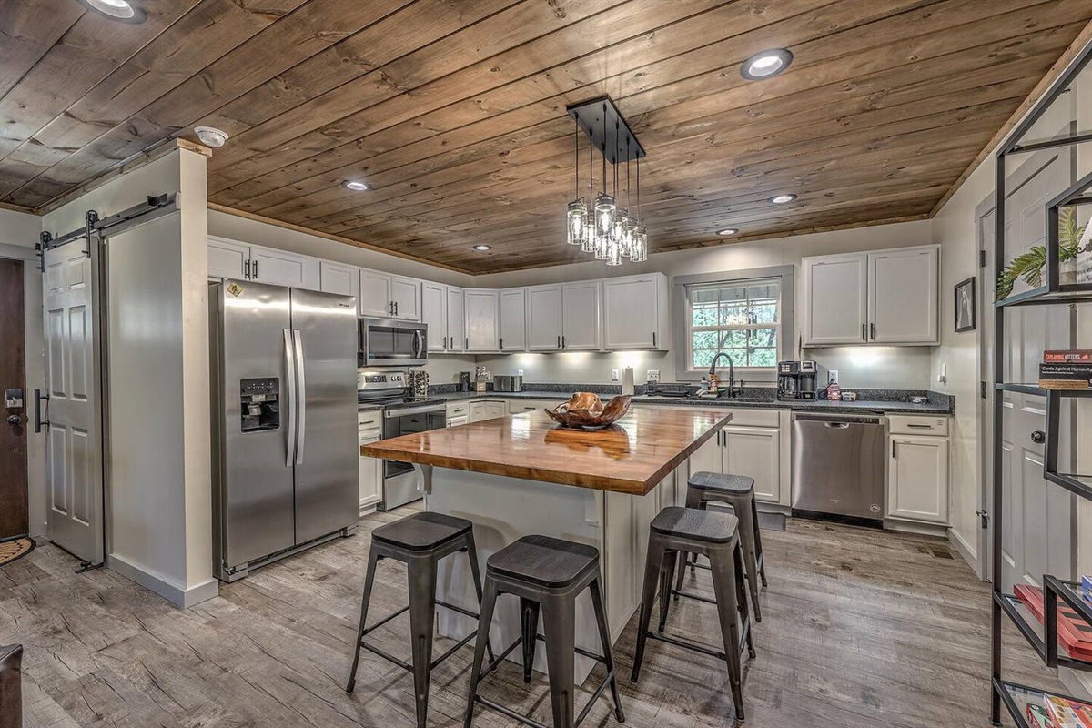 Fully equipped and labeled kitchen