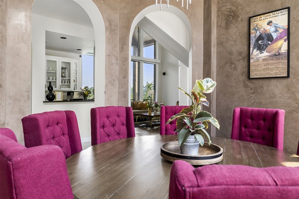 Formal dining room, seats 8.