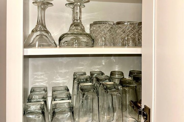 Lots of glassware for the grownups!