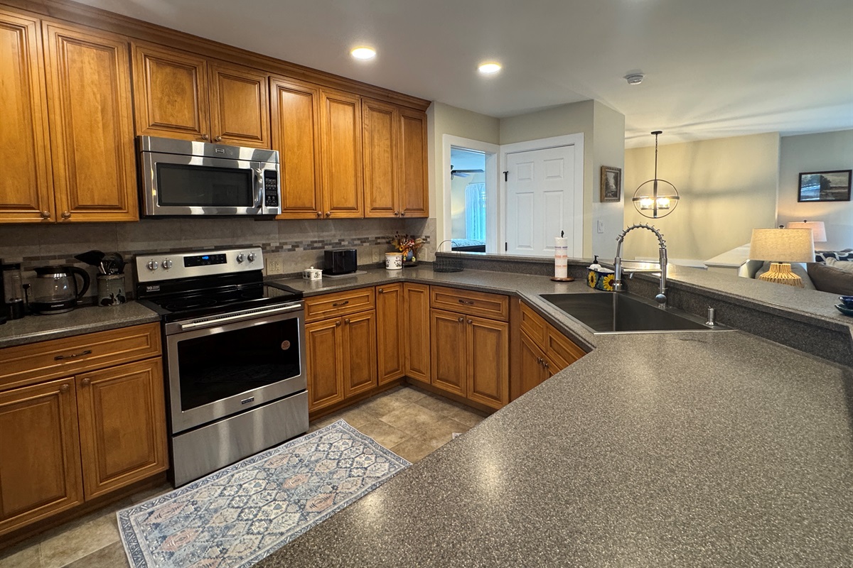 Kitchen with stainless appliances
