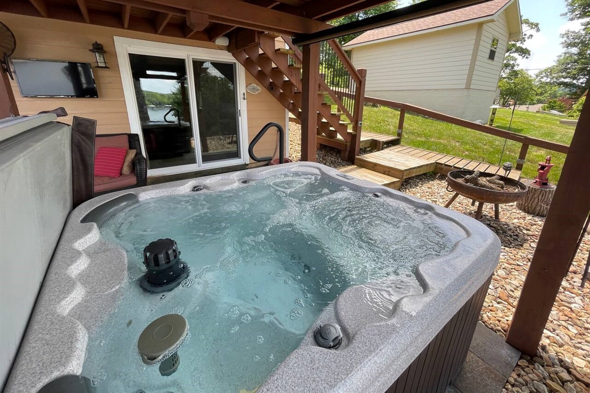 enjoy the hot tub