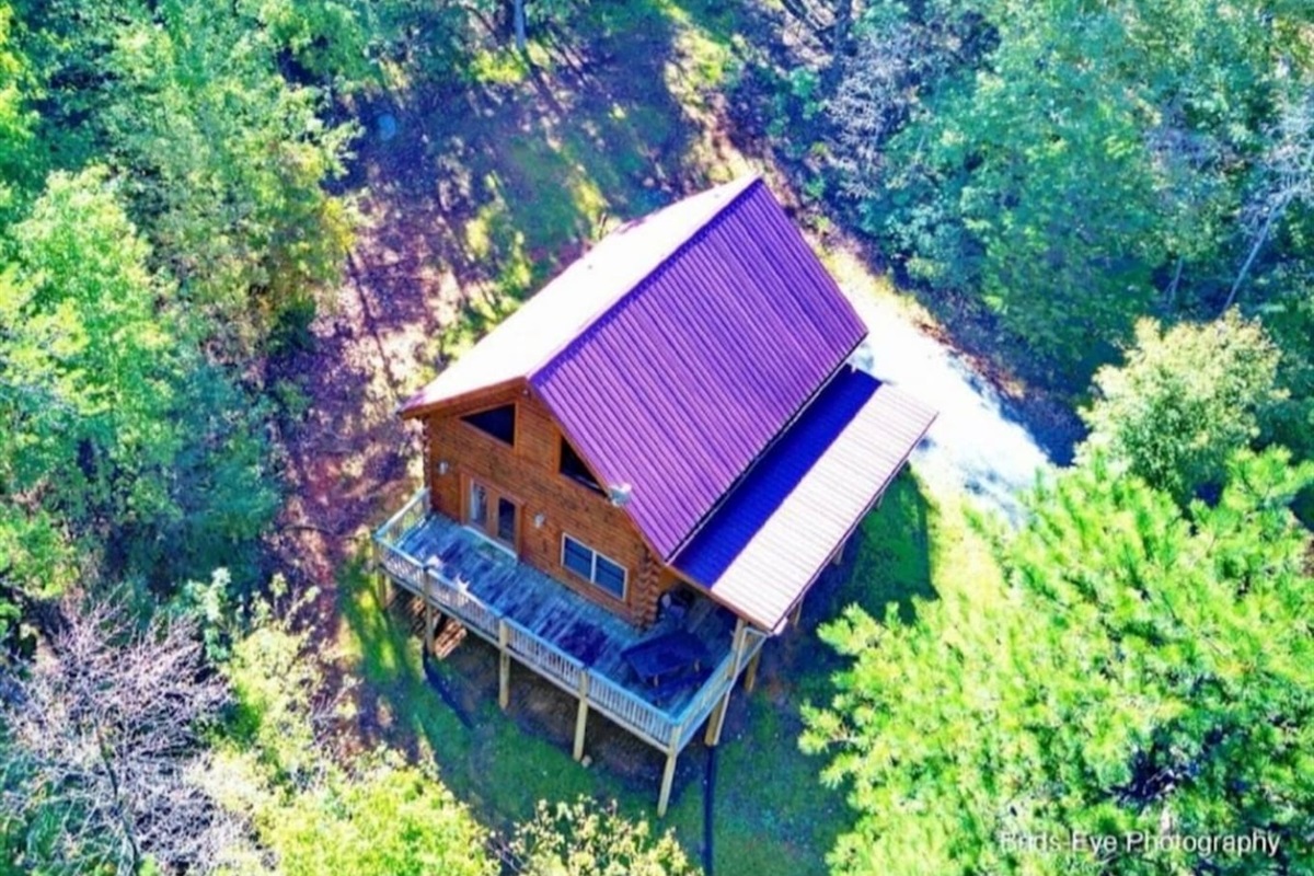 Drone view- very private setting