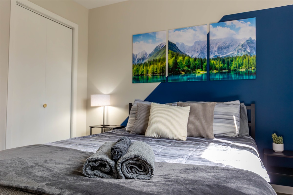 Relax and recharge in the queen bedroom, your tranquil retreat awaits