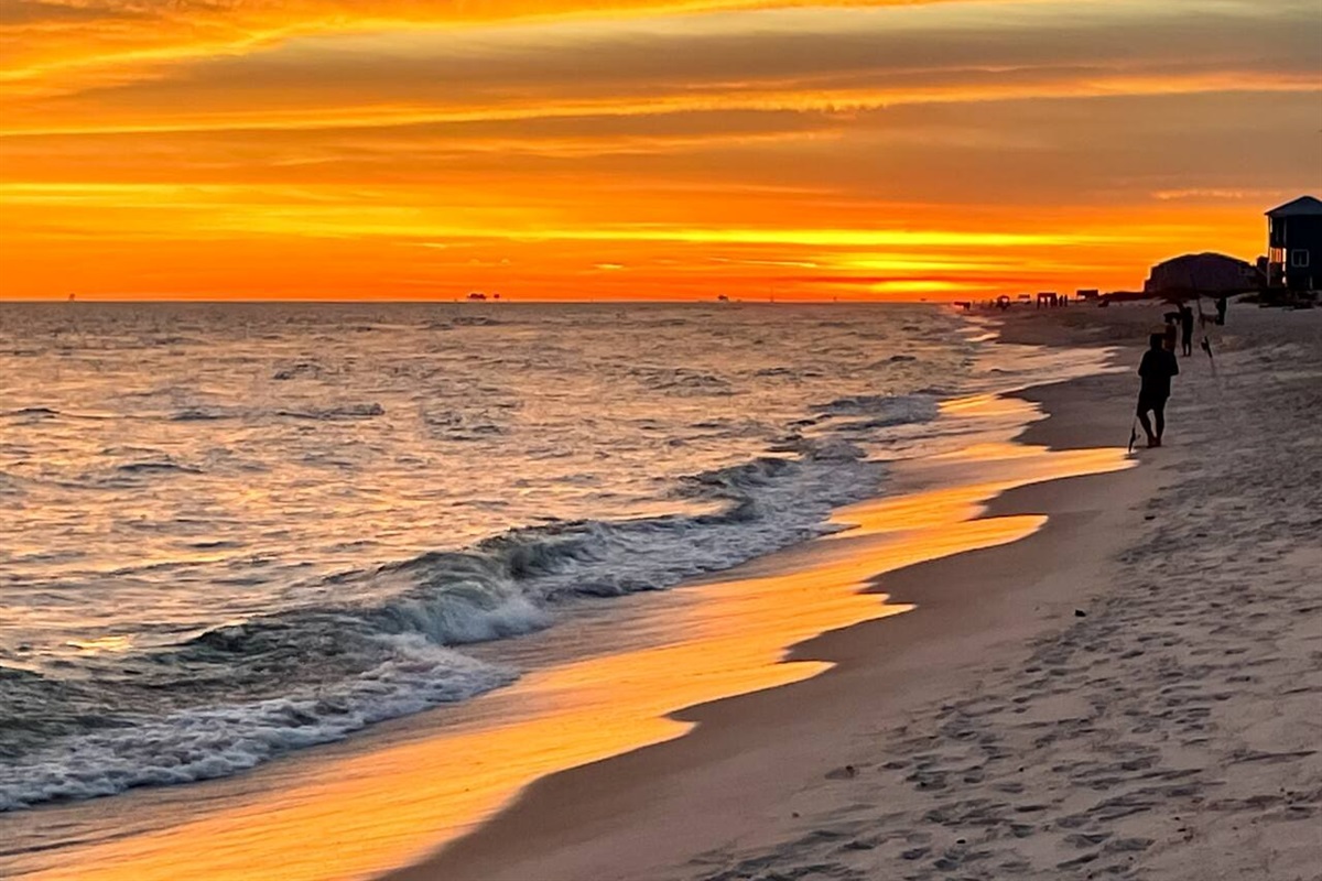 Sunset at Ft Morgan Beach