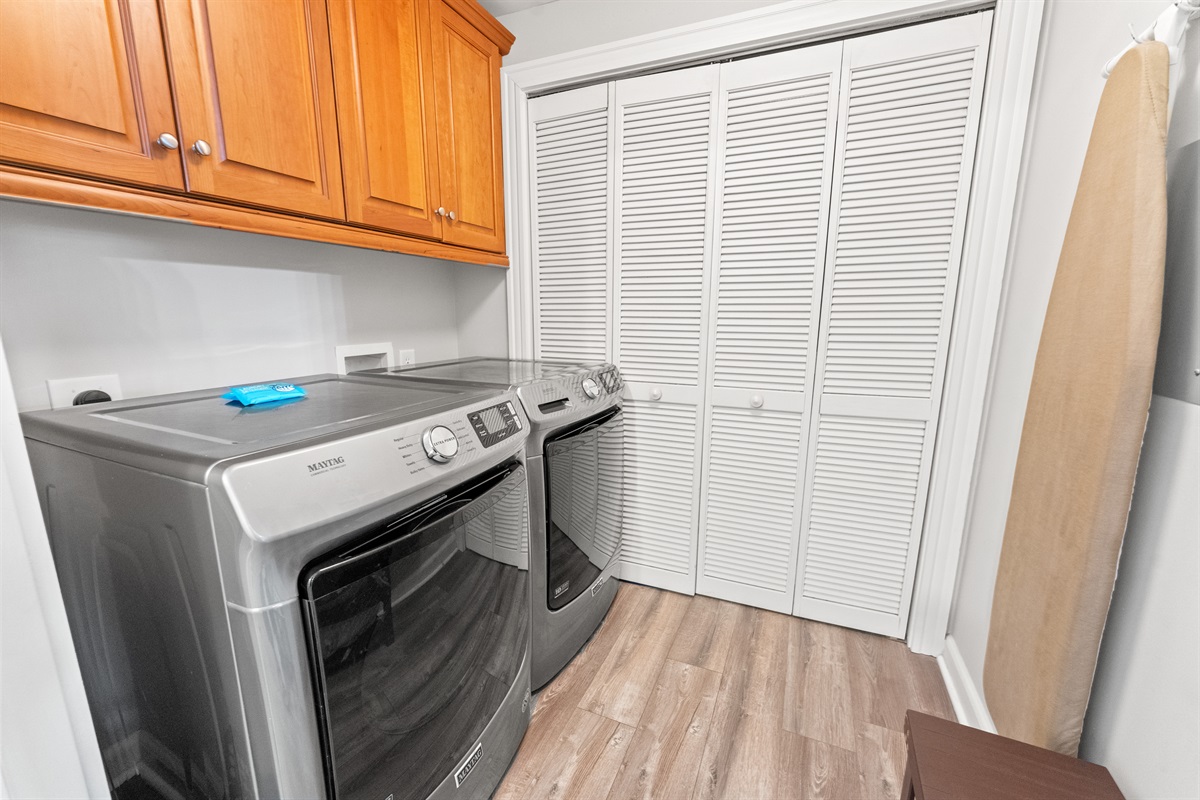 Full size washer and dryer for your convenience