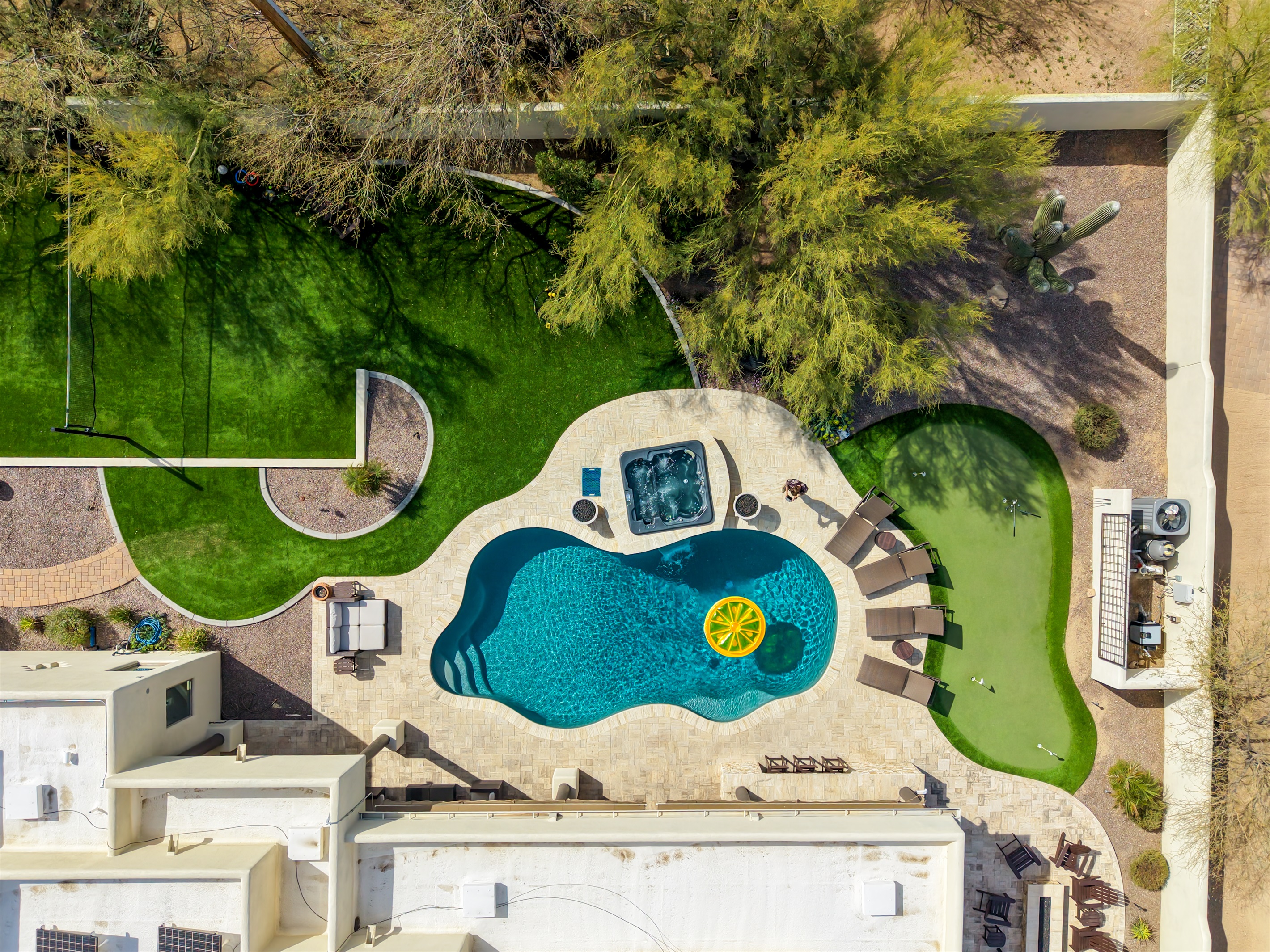 Ariel view of private pool at Cave Creek vacation home