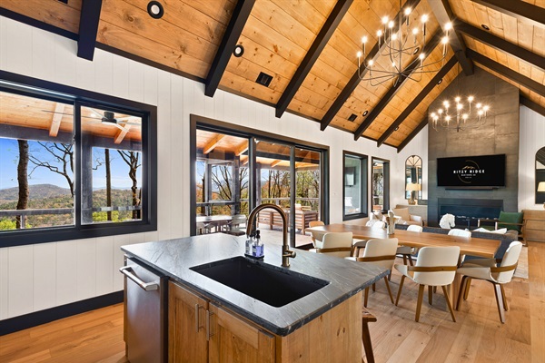 Indulge in expansive views and modern comfort, where every meal is accompanied by nature's panorama right outside your window.