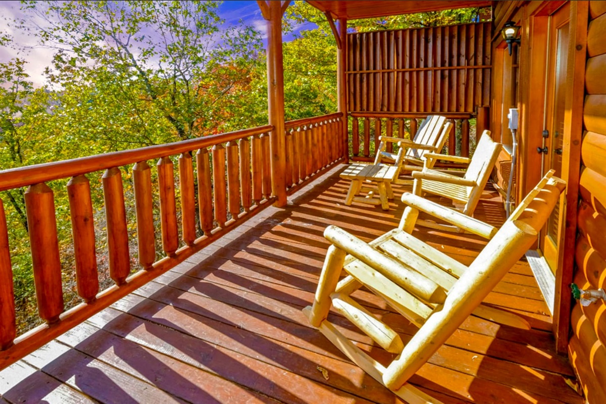 Rocking chairs on the porch