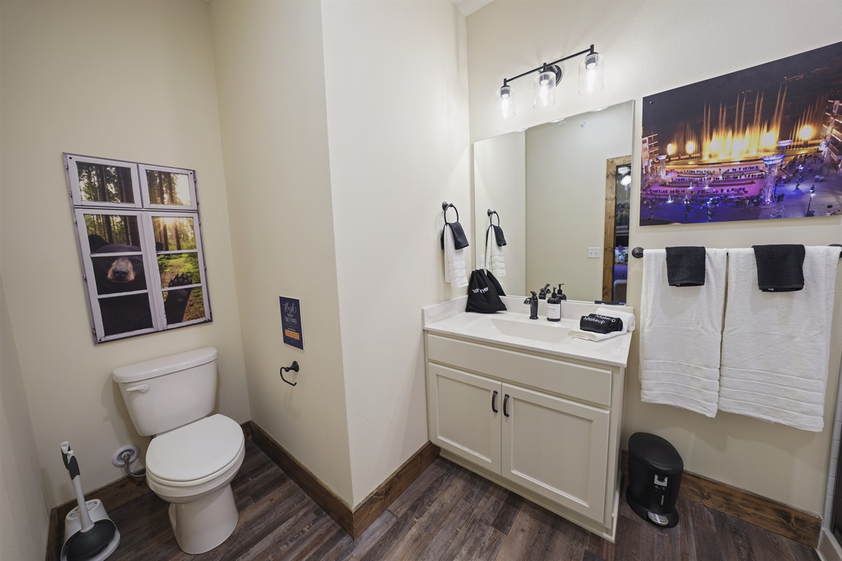 Large attached ensuite bathroom completes the vibe