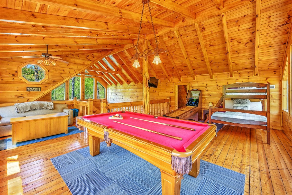 Rack'em up! Let's play some pool, or toss the Skee Balls down the lane. Best of three?
