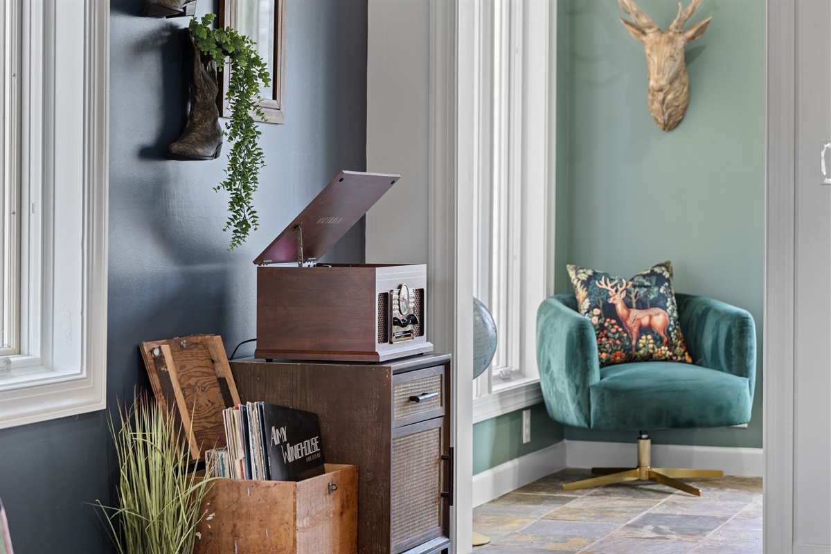 Reading room, adjacent to back living area.