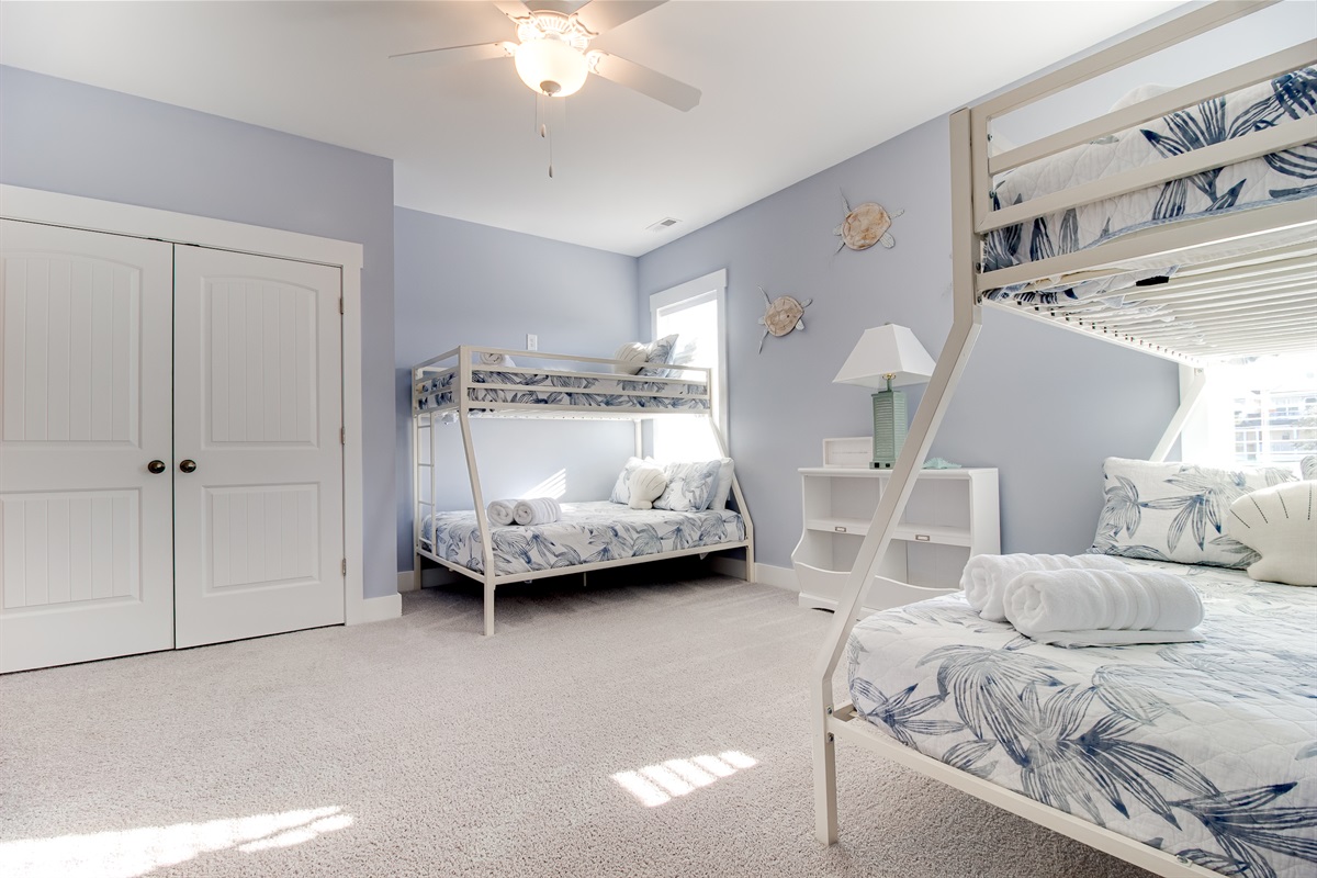 Spacious layout with soft carpet flooring&mdash;room to spread out, play, and relax