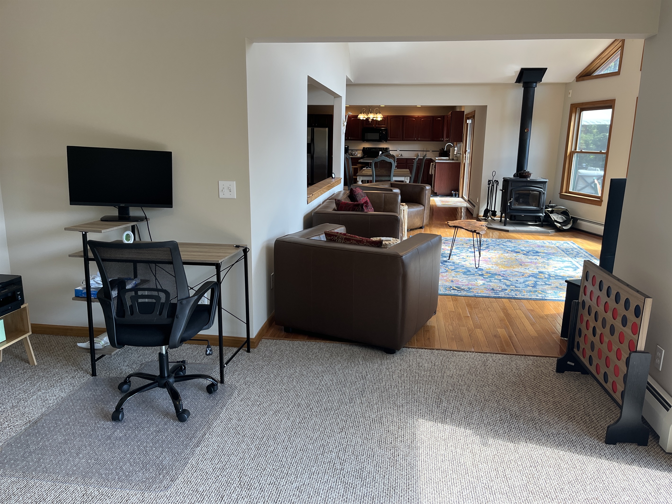 Den/office into living room