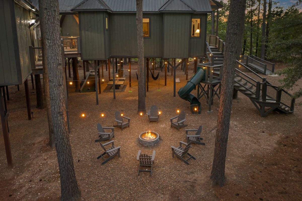 Indoor spaces, covered play, and outdoor gathering areas give groups plenty of ways to be together or spread out.
