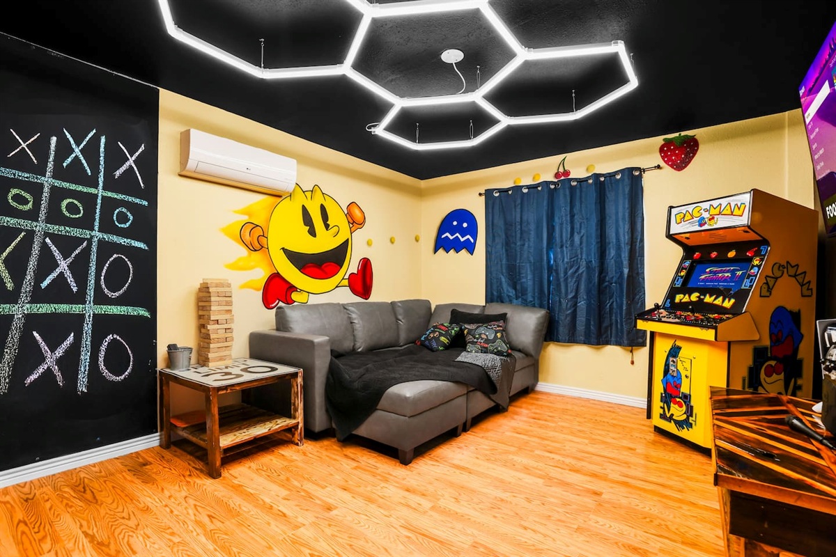 Game Room serves as an optional 5th bedroom as the sofa converts to a bed with linens located underneath.