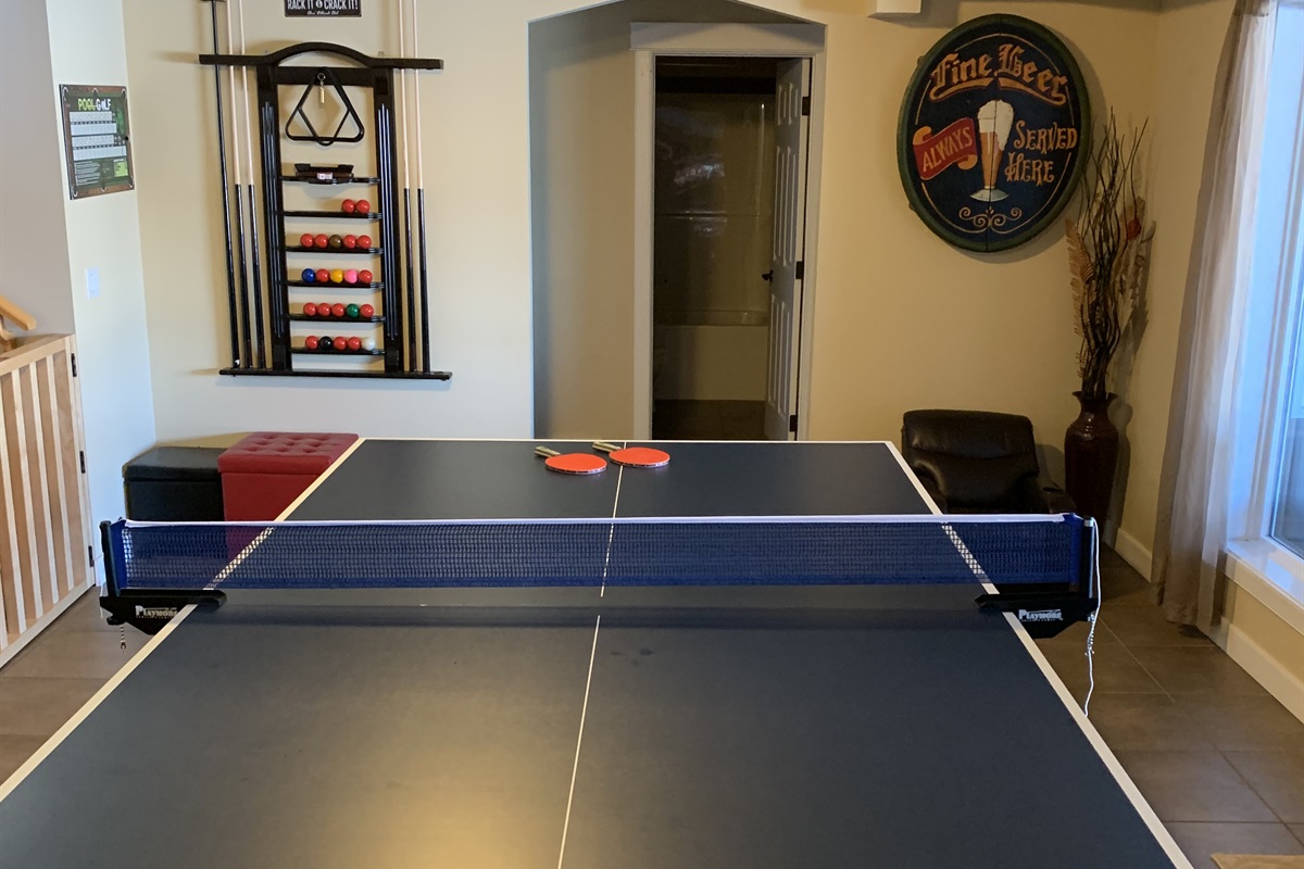GAMES ROOM PING PONG SET UP