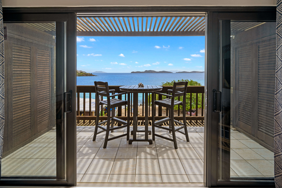 Refresh and recharge in the spacious walk-in shower after a day in the sun.