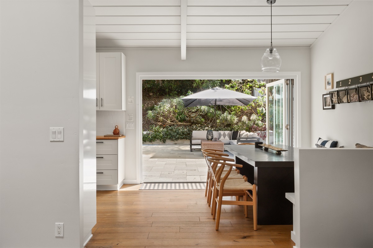 Open up the accordion doors to your outdoor living spaces