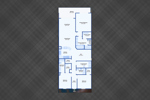 A spacious, easy-flow layout with an open living/dining area, large oceanfront balcony with comfy seat options & panoramic ocean views, private master and junior suites, 3 bedrooms, den, 3 baths, and in-unit laundry — perfect for a relaxing beach getaway.