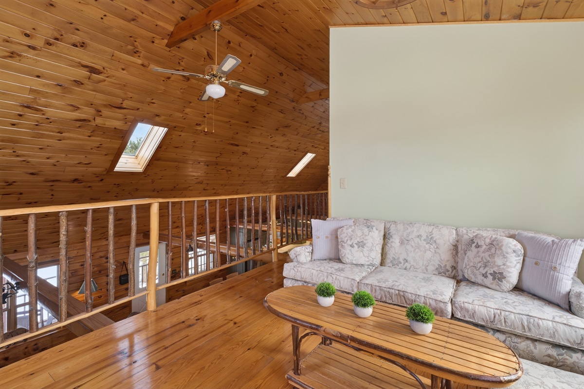 Upstairs lounge area