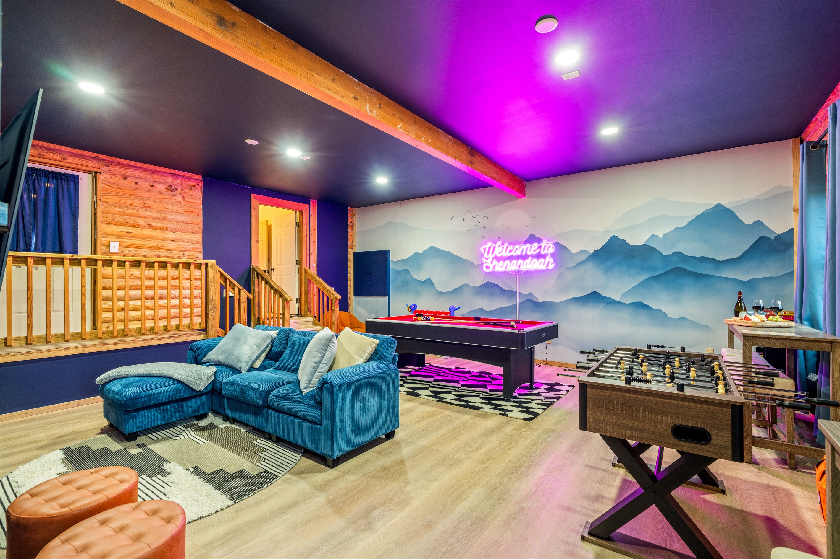 A true entertainment hub with multiple games, comfortable seating, and a wide-open layout that’s perfect for groups and families.