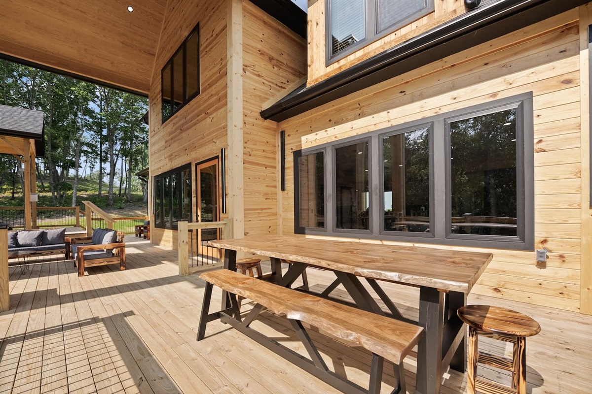 Step right out from the kitchen to this inviting balcony, perfect for morning coffee or outdoor meals.