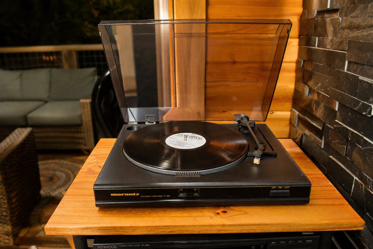 Working turntable! Bring your own records (only some provided).