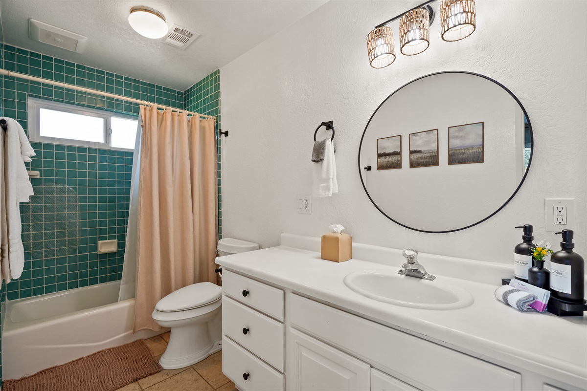This private ensuite bathroom offers a spa inspired atmosphere perfect for slow mornings and relaxing evenings.