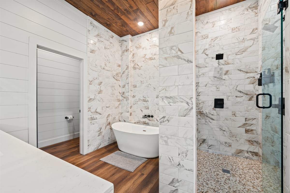 Step into this beautifully tiled walk-in shower and enjoy a clean, spa-like space that feels fresh and relaxing.