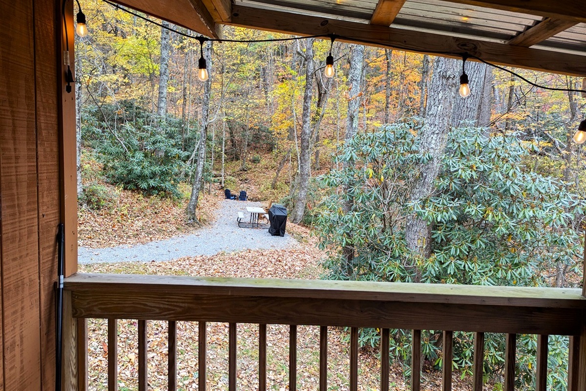 View of your picnic area from back deck