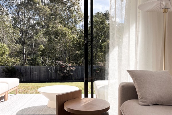 Outdoor seating with view