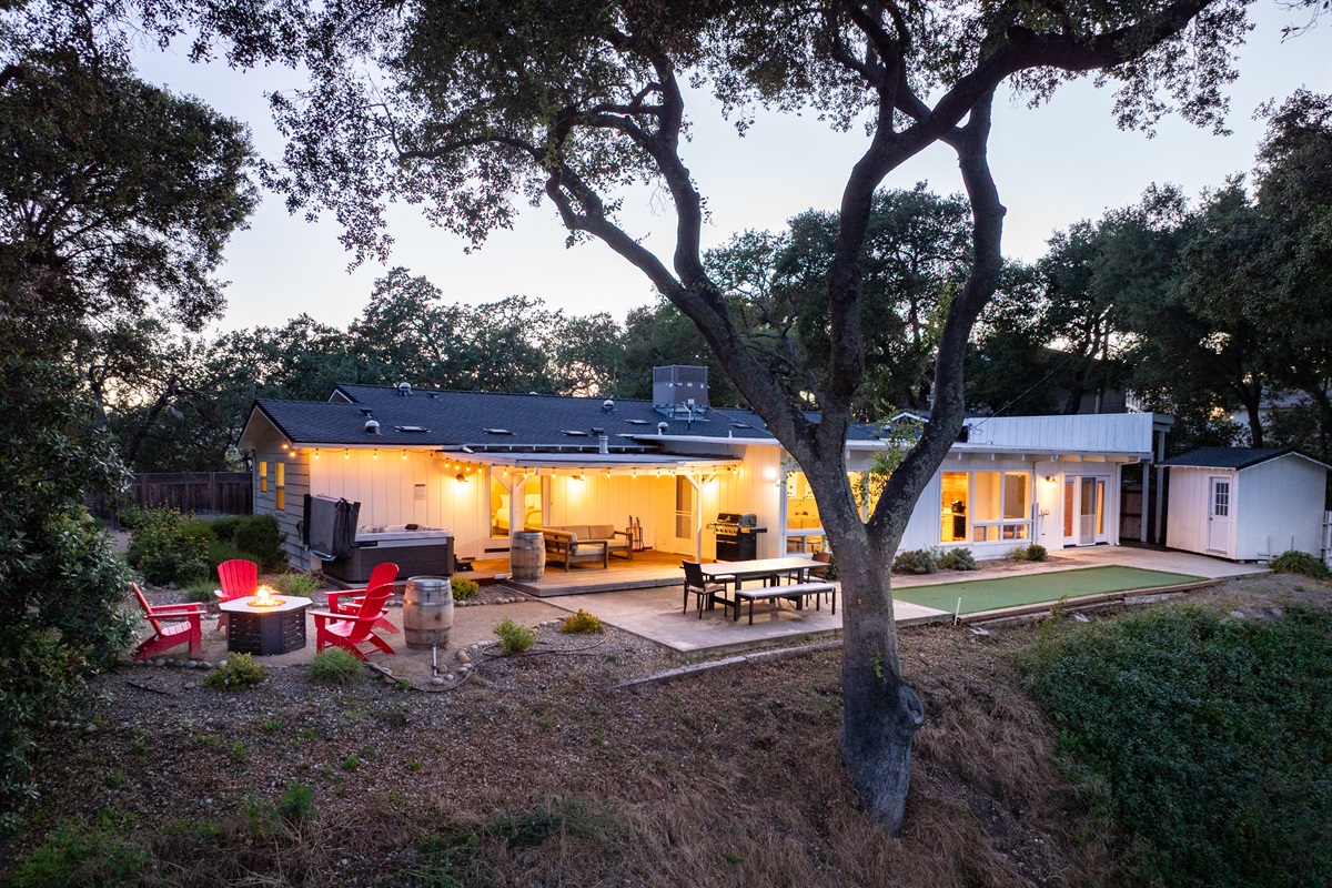 Golden hour, string lights, and a bubbling hot tub. Your ultimate outdoor escape starts right here.