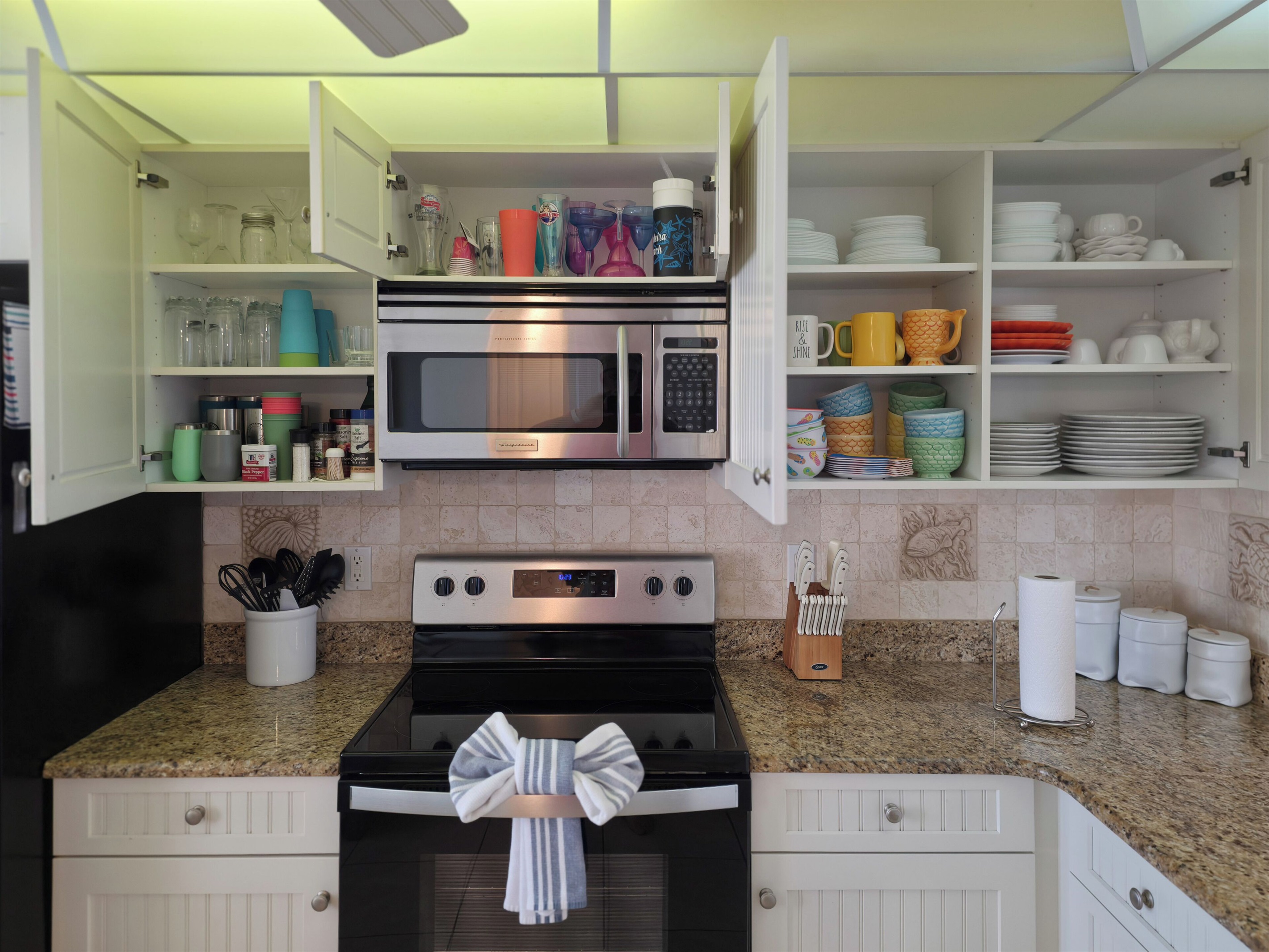 Your home away from home has more dishes than your actual home.