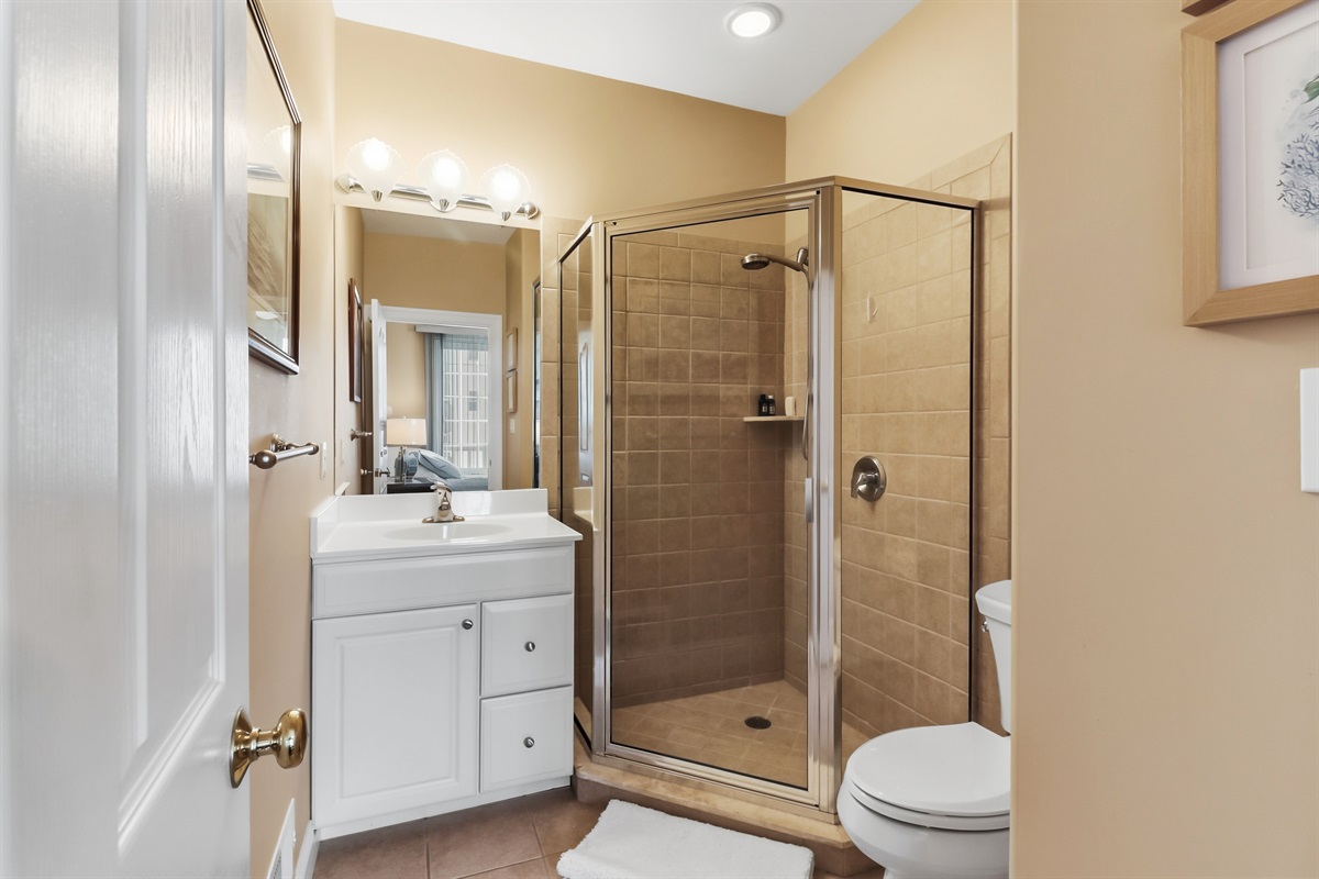 Full bathroom with walk-in shower